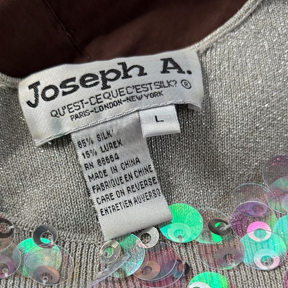 Joseph A Iridescent Sequin Tank - Picture 2 of 3